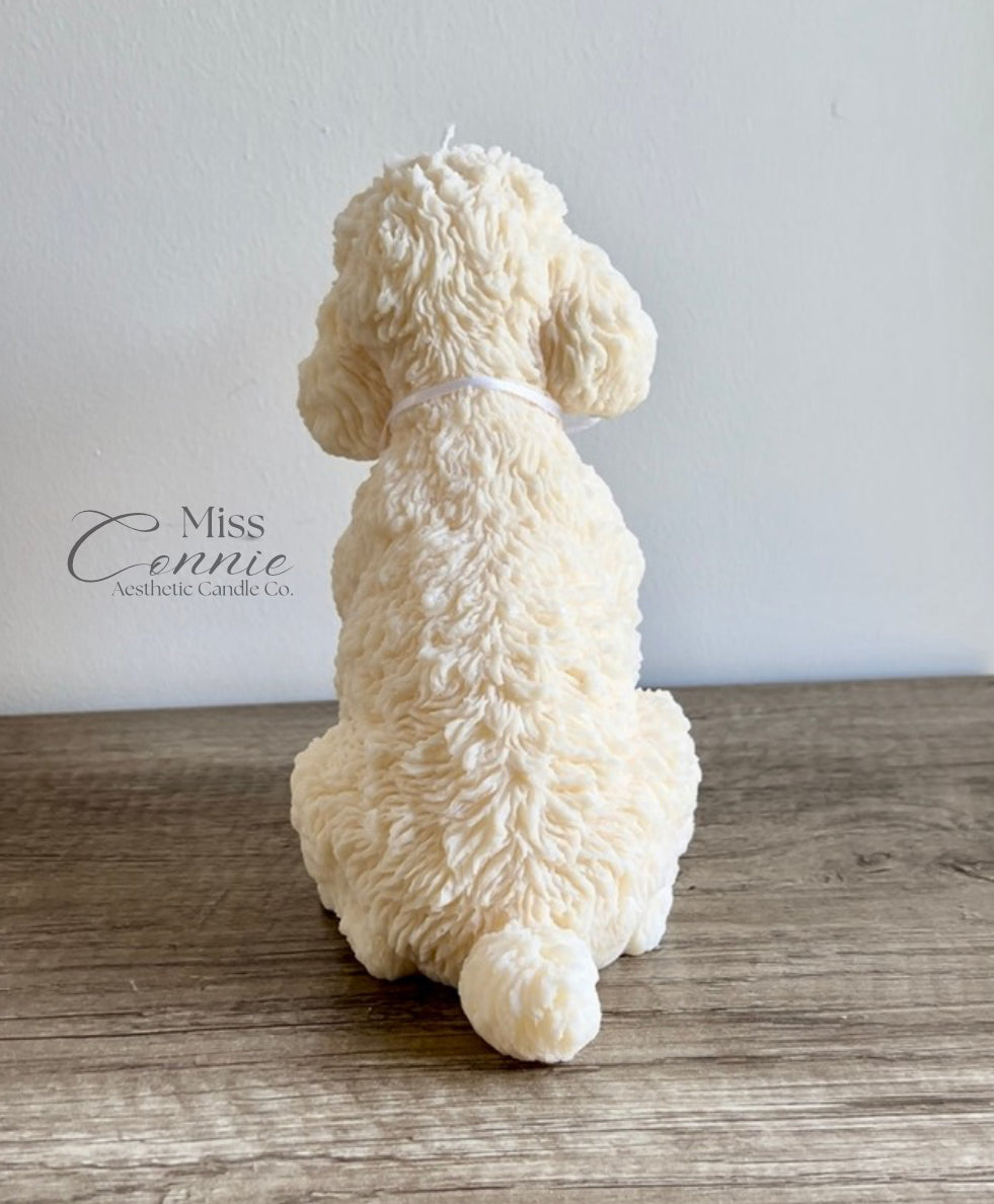 Poodle Puppy Dog Candle