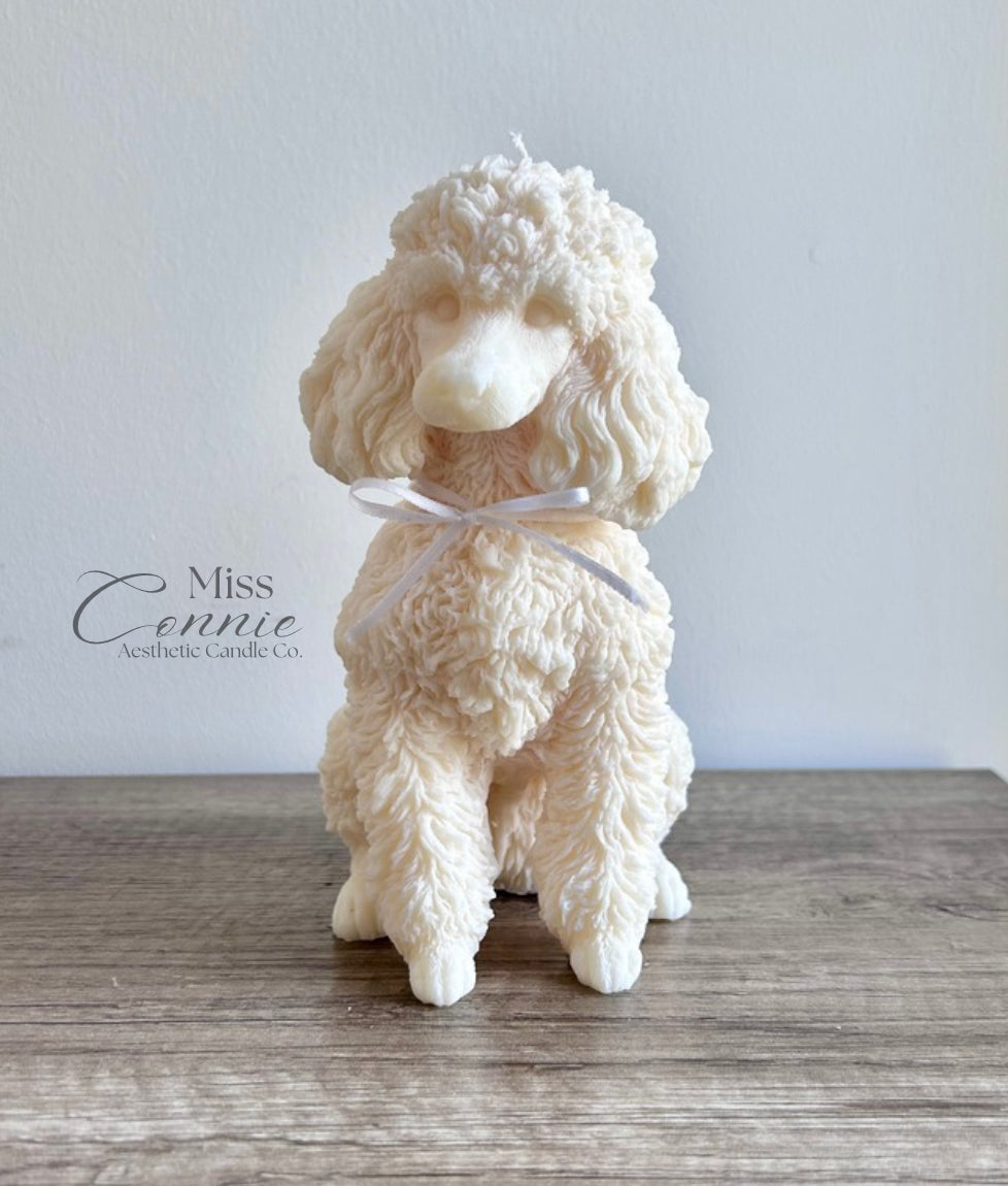 Poodle Puppy Dog Candle