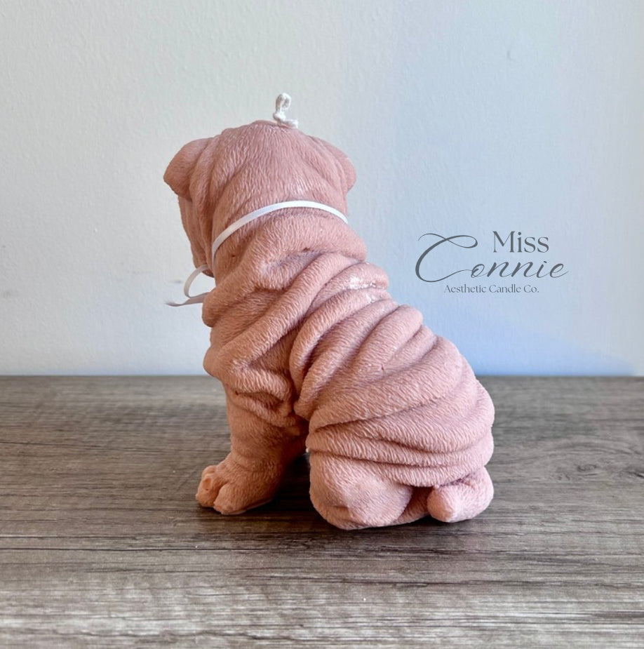 Shar Pei Puppy Dog Candle