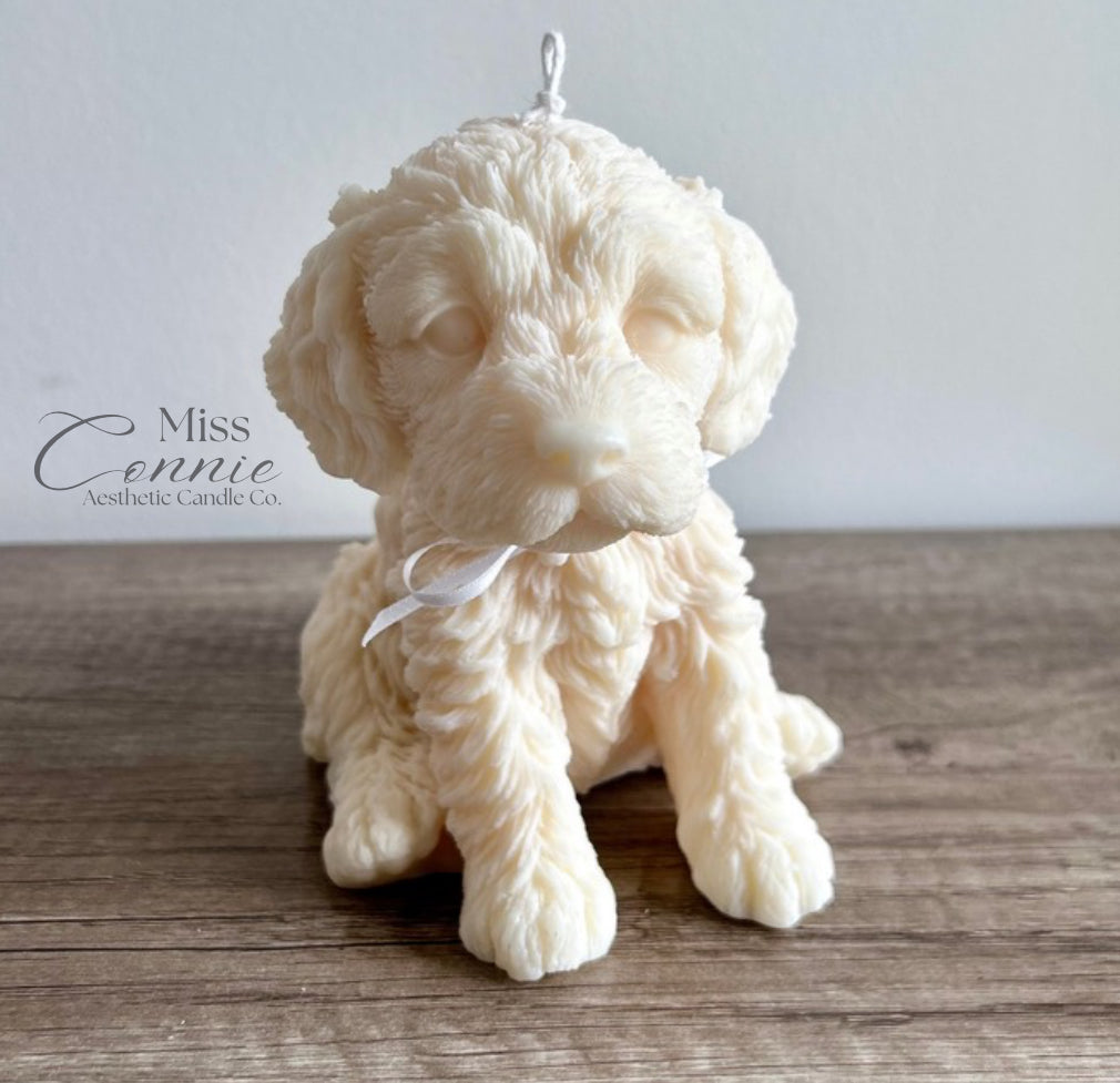 Cavapoo Puppy Dog Candle