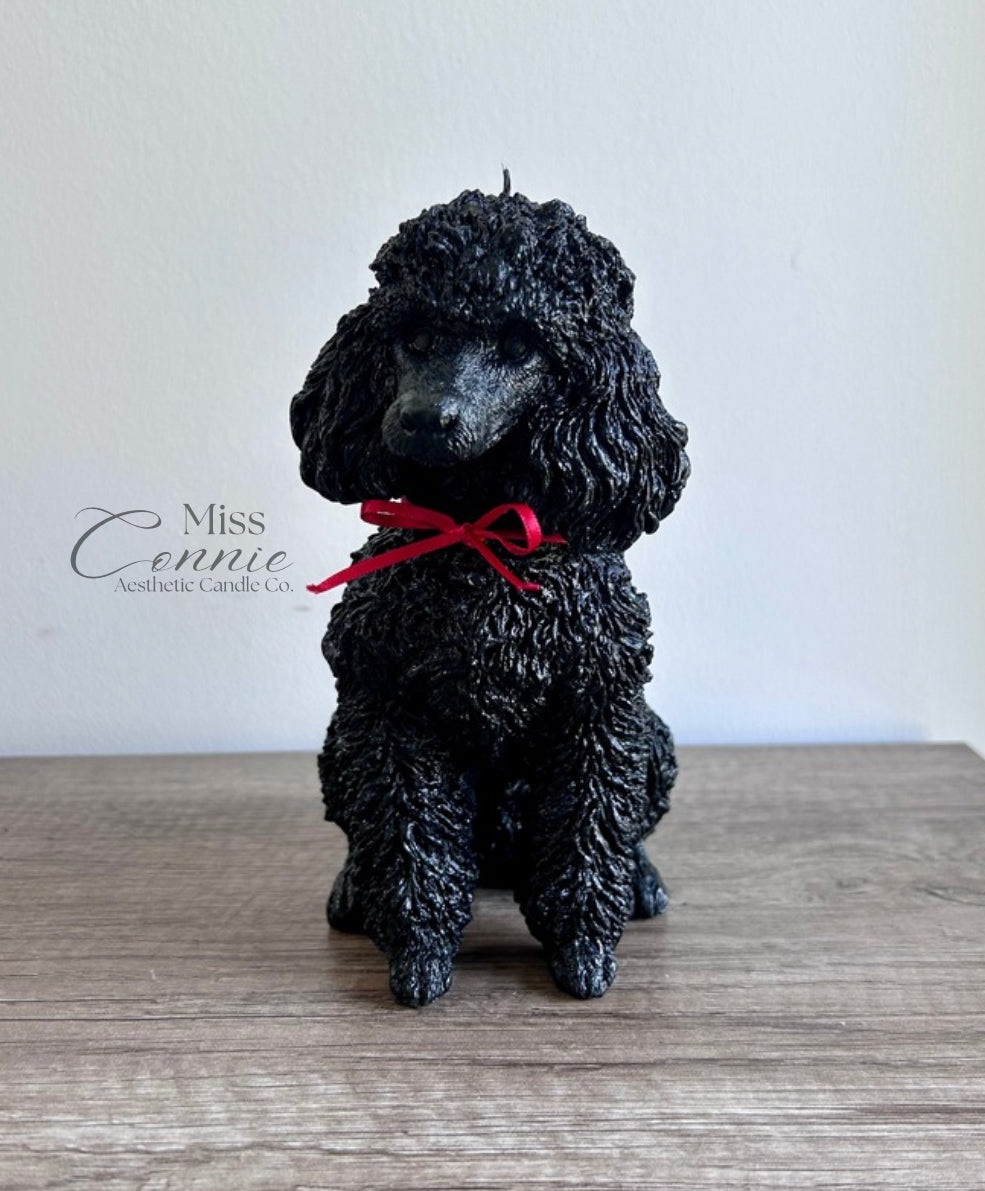 Poodle Puppy Dog Candle