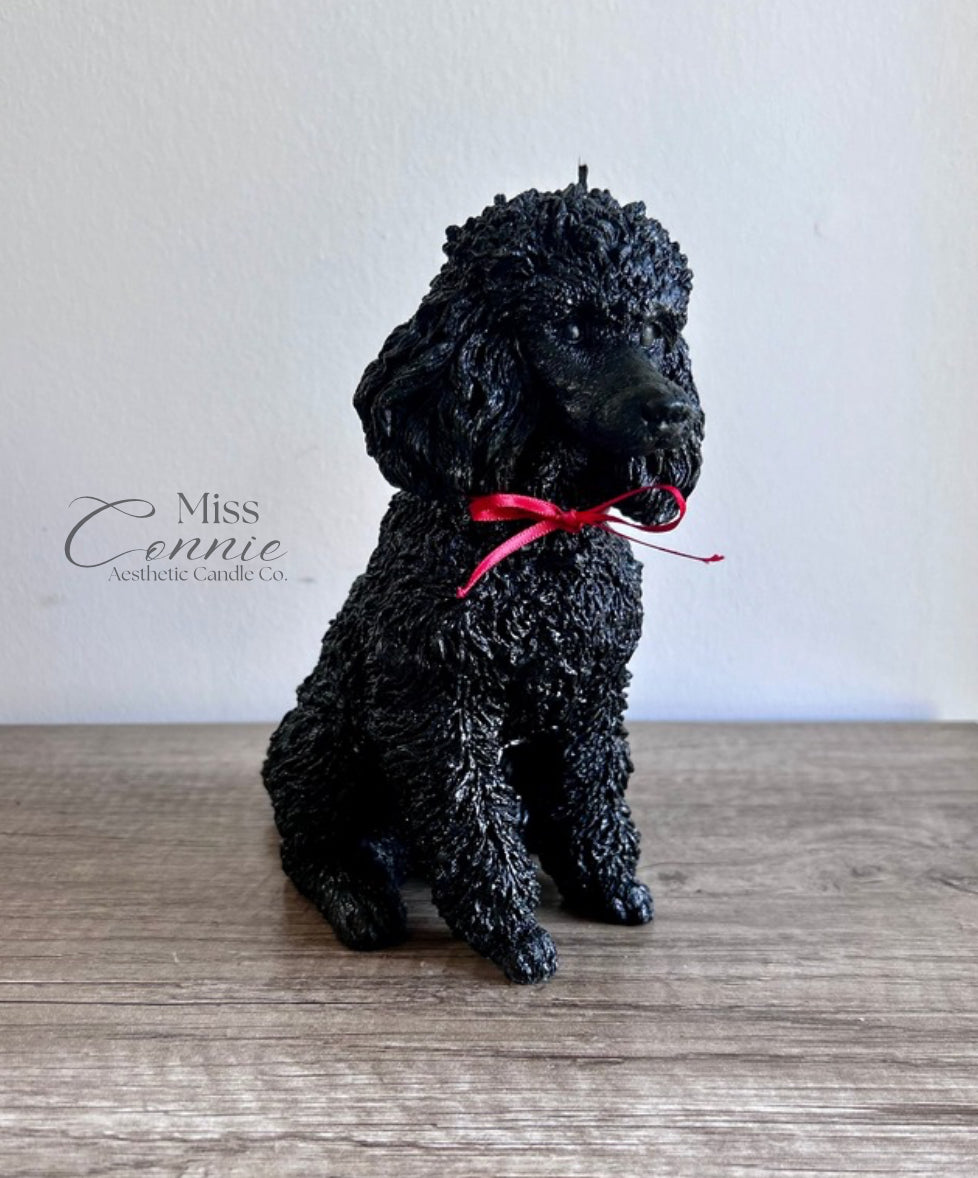 Poodle Puppy Dog Candle