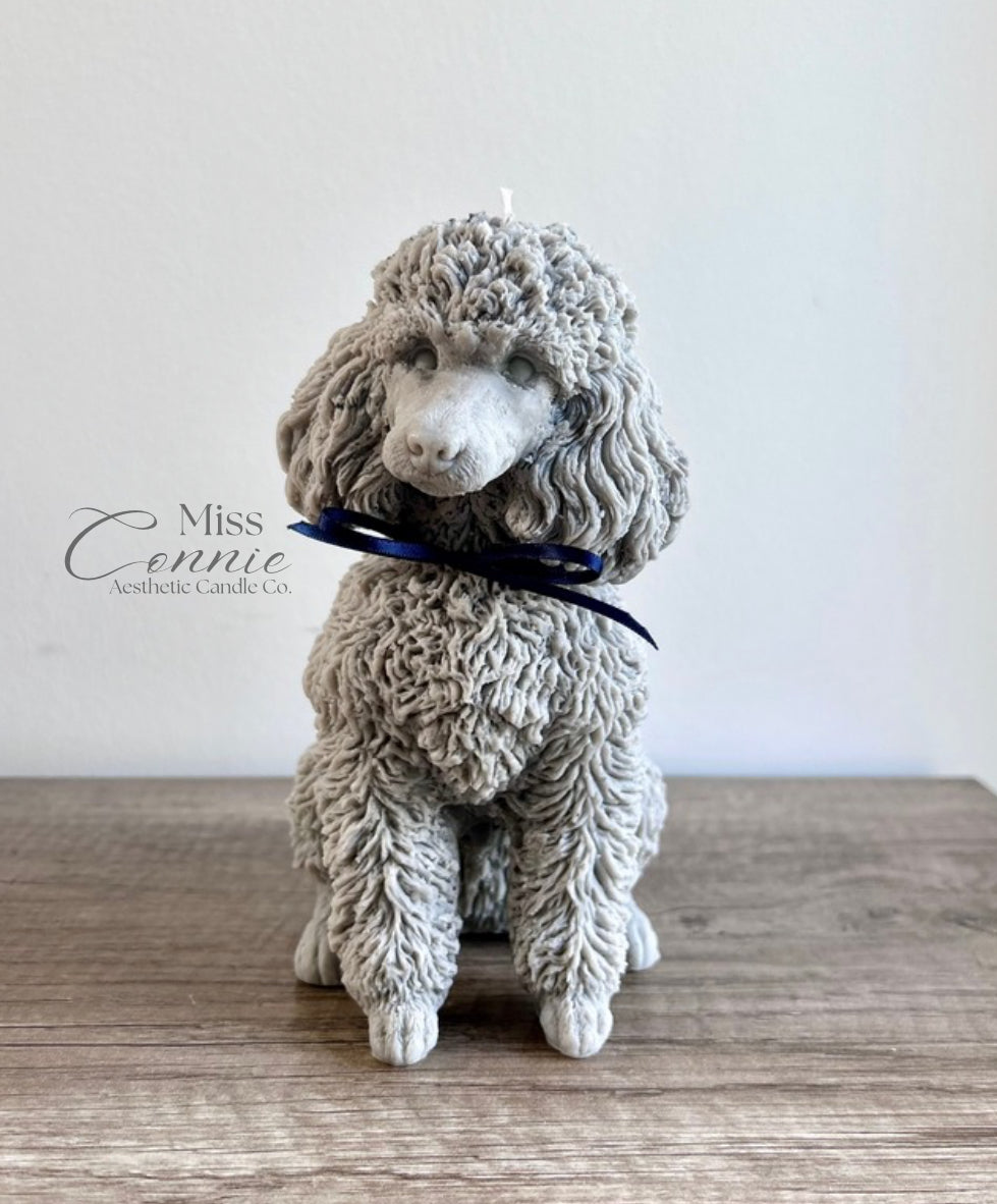 Poodle Puppy Dog Candle