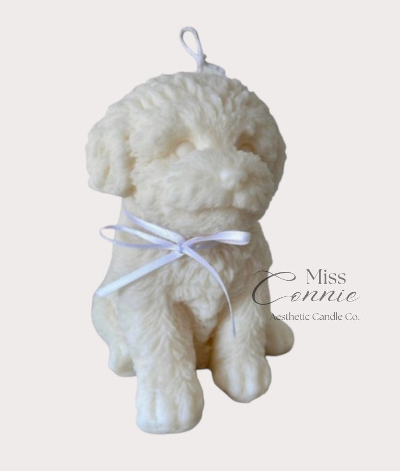 Bichon Frisé Puppy Dog Candle