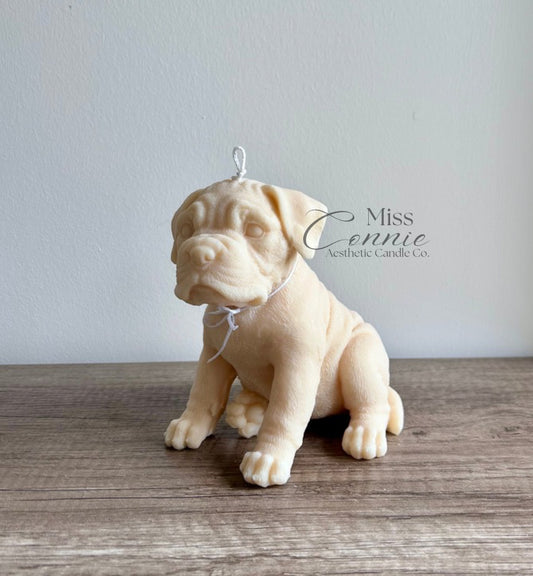 Boxer Puppy Dog Candle