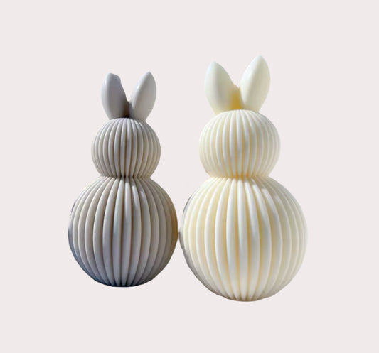 Ribbed Easter Bunny Candle