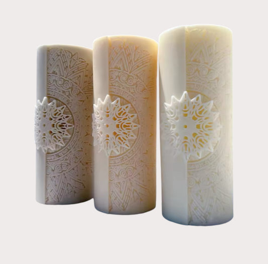 Mandala Pillar Candle