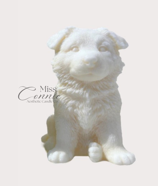 German Shepherd Puppy Dog Candle