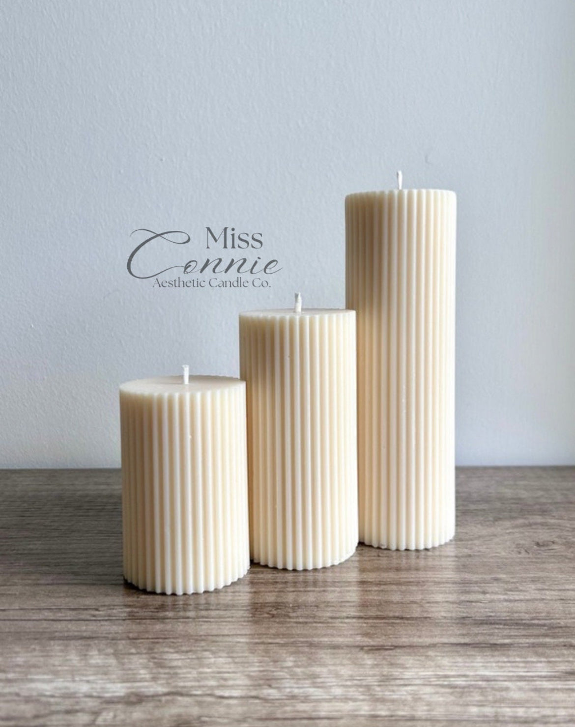 Ribbed Pillar Candles