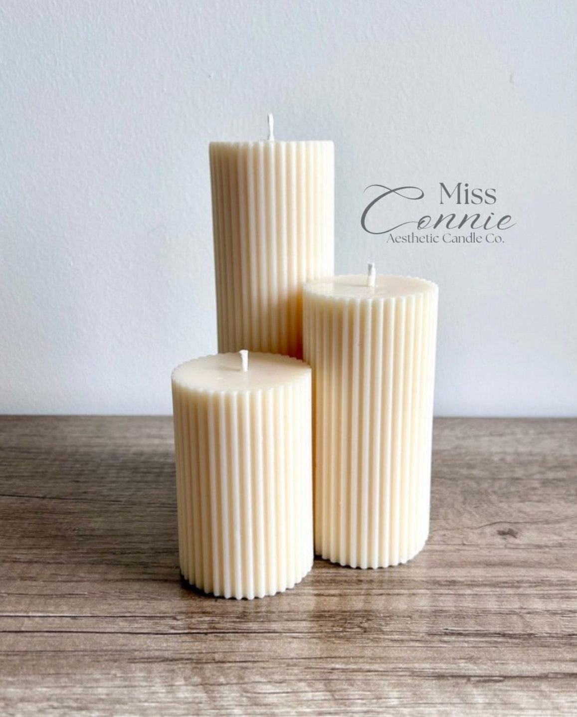 Ribbed Pillar Candles