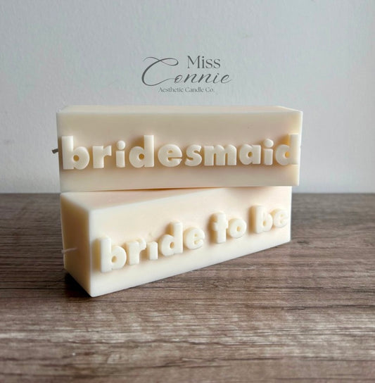 Bride | Bridesmaid Slogan Pillar Candles