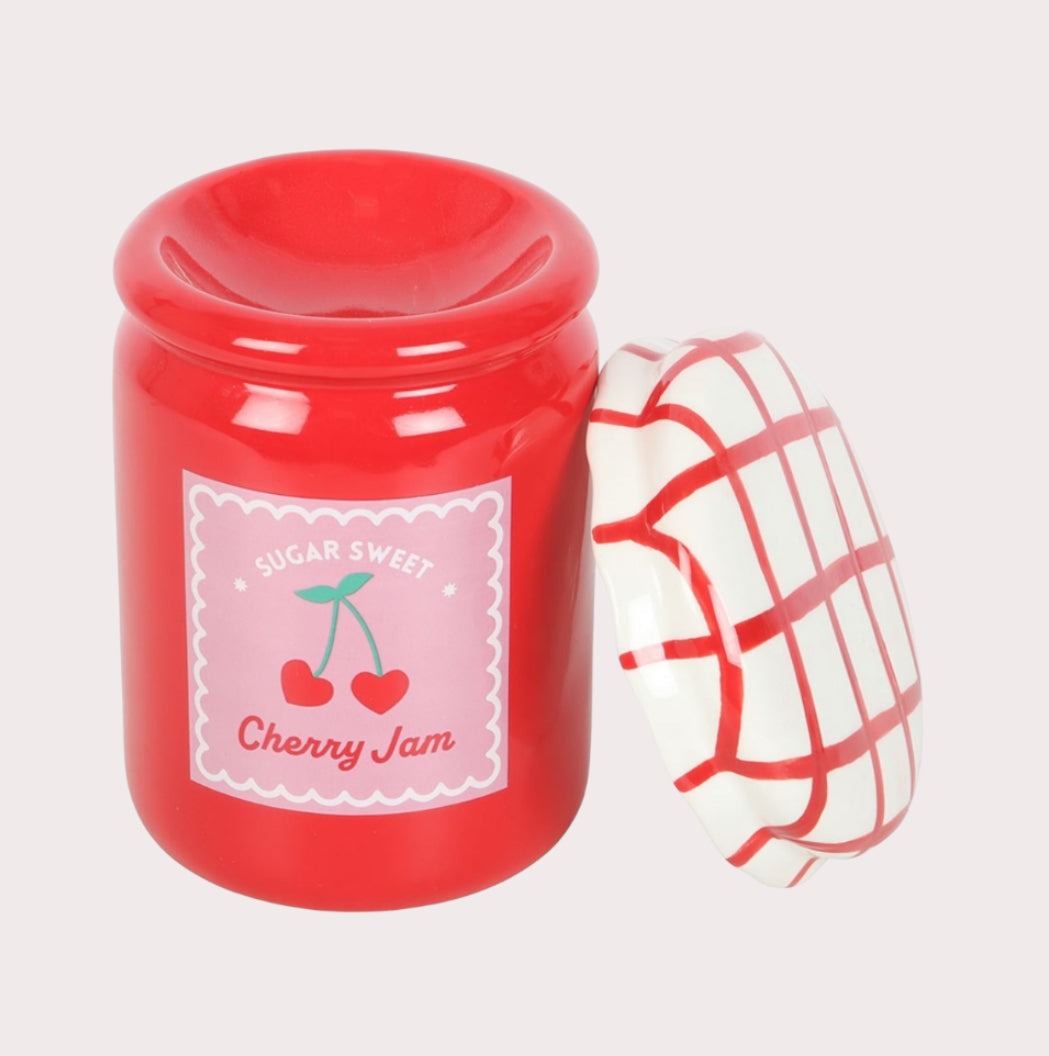 Cherry Jam Jar Wax Burner